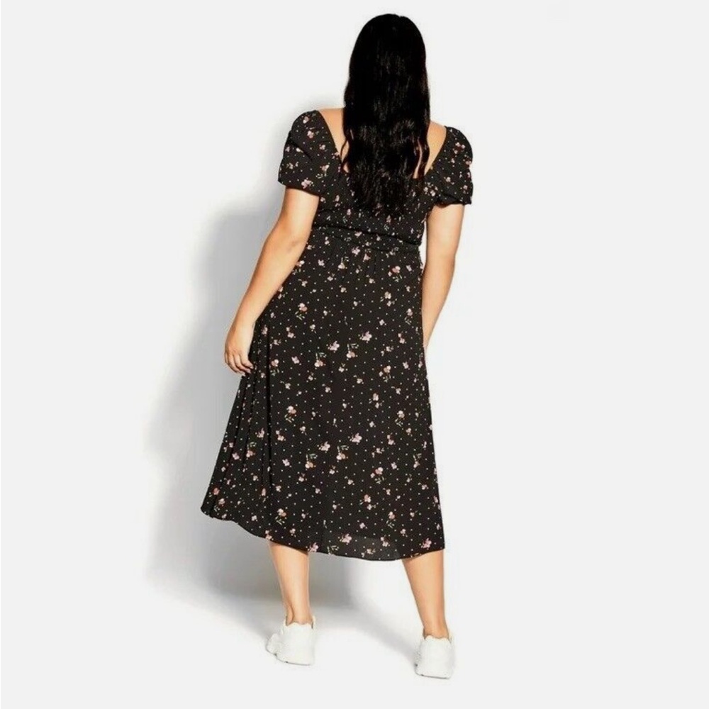 Floral Black Dress